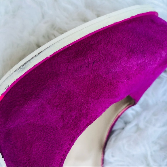 BCBGENERATION Pink Suede Platform Shoes Sz 8.5 - Picture 4 of 16